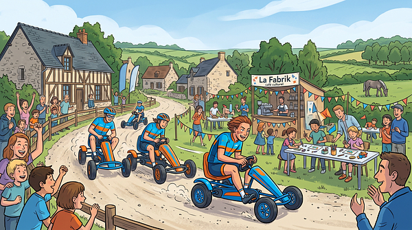 Course de voitures à pédalier