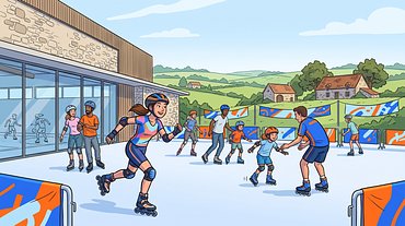 Séance d'essai de roller