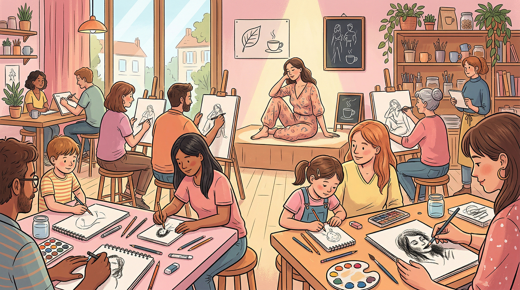 Atelier de dessin de modèle vivant : Posons, dessinons ensemble !
