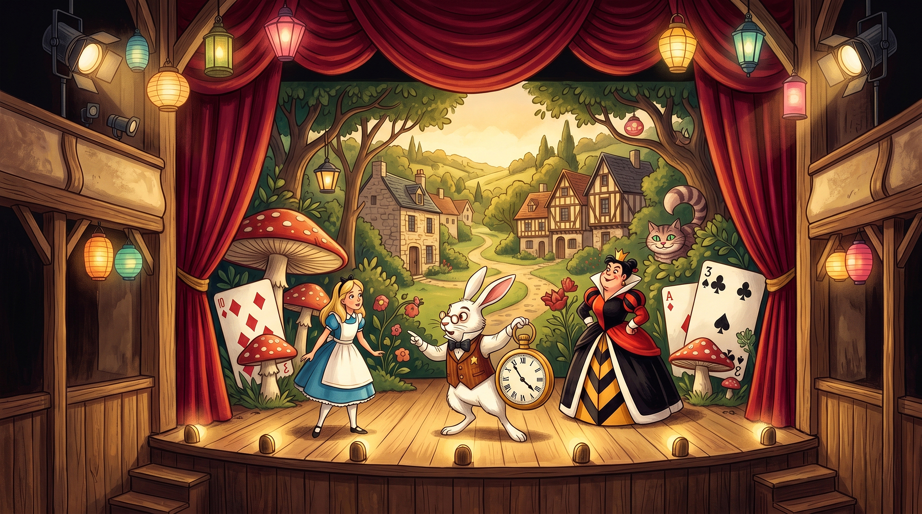 Alice au pays des merveilles et du lapin blanc