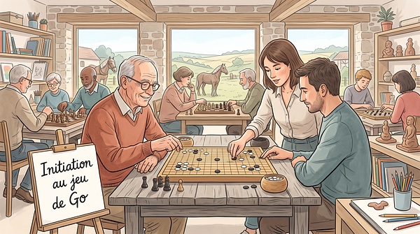Partie d'échecs et initiation au jeu de Go