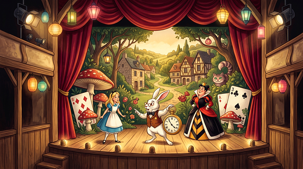 Alice au pays des merveilles et du lapin blanc