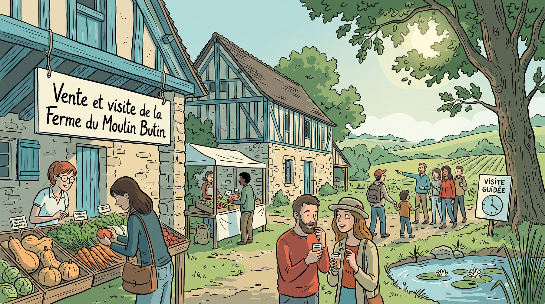 Vente et visite de la Ferme du Moulin Butin