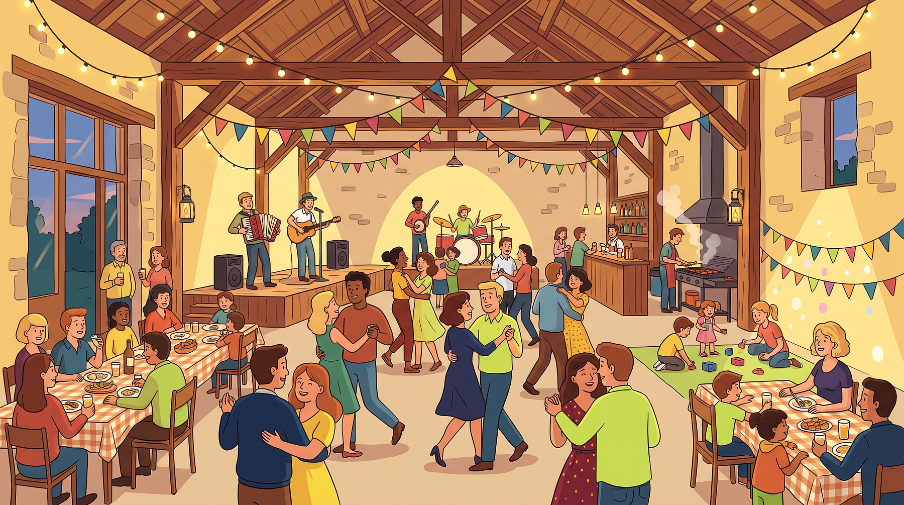 Guinguette en intérieur