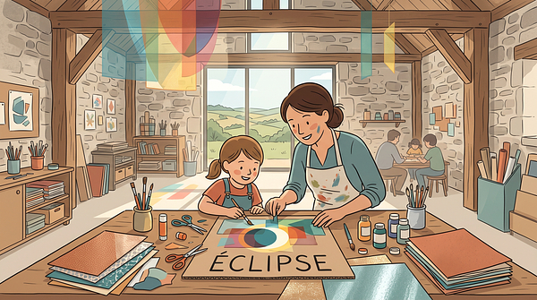 Atelier Collage Éclipse : La couleur de la lumière