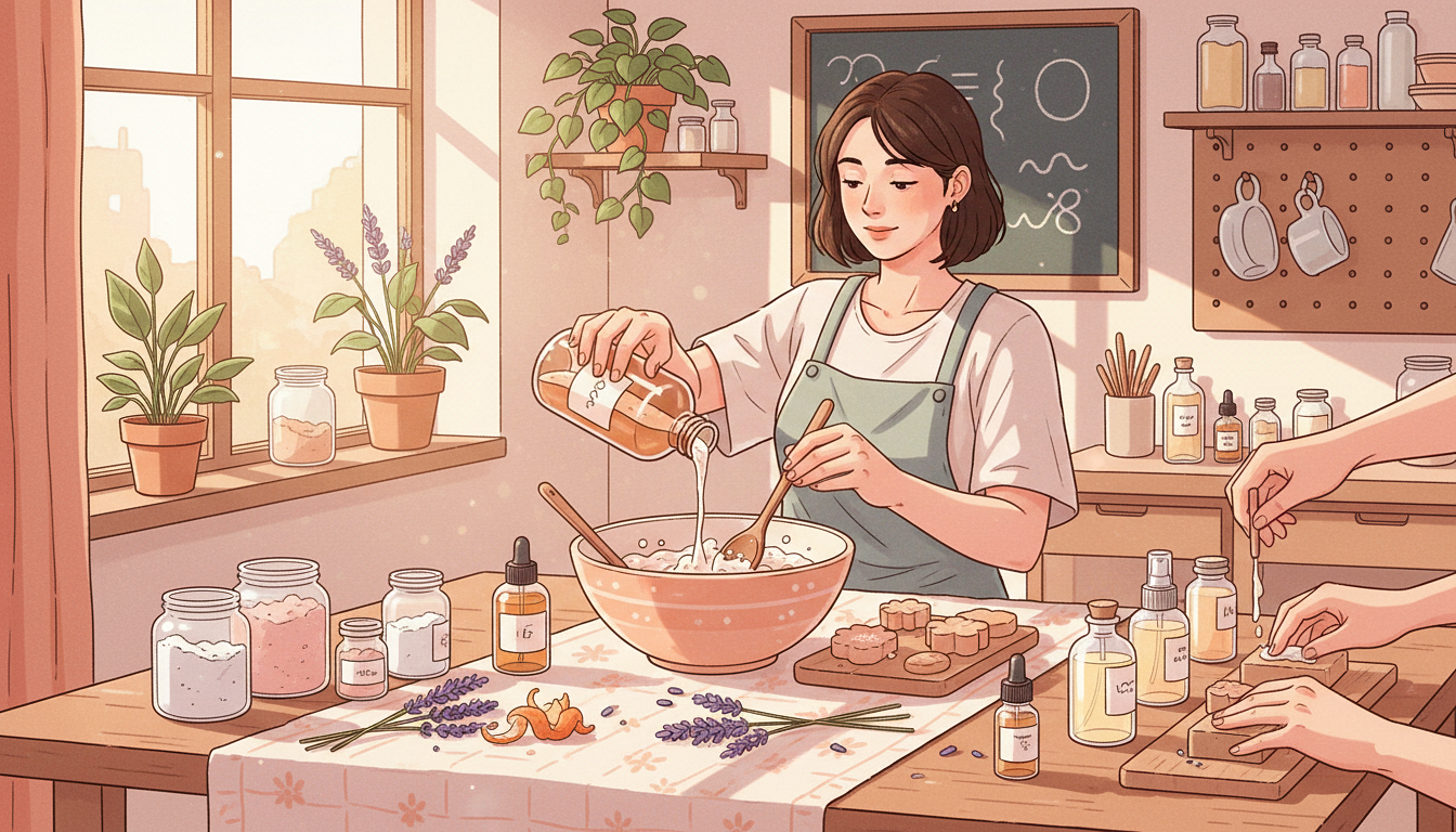 Atelier de fabrication de produits ménagers avec Lou-Beu Savonnerie