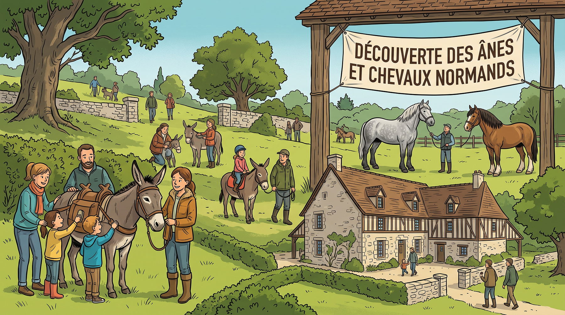 Découverte des ânes et chevaux normands