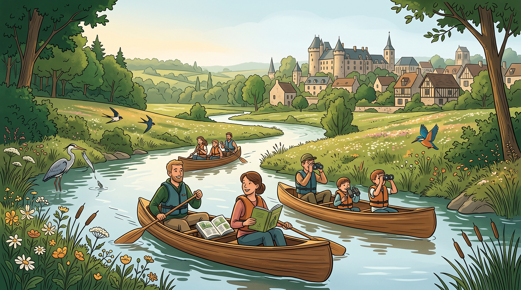 Découverte naturaliste de l'Huisne en canoë