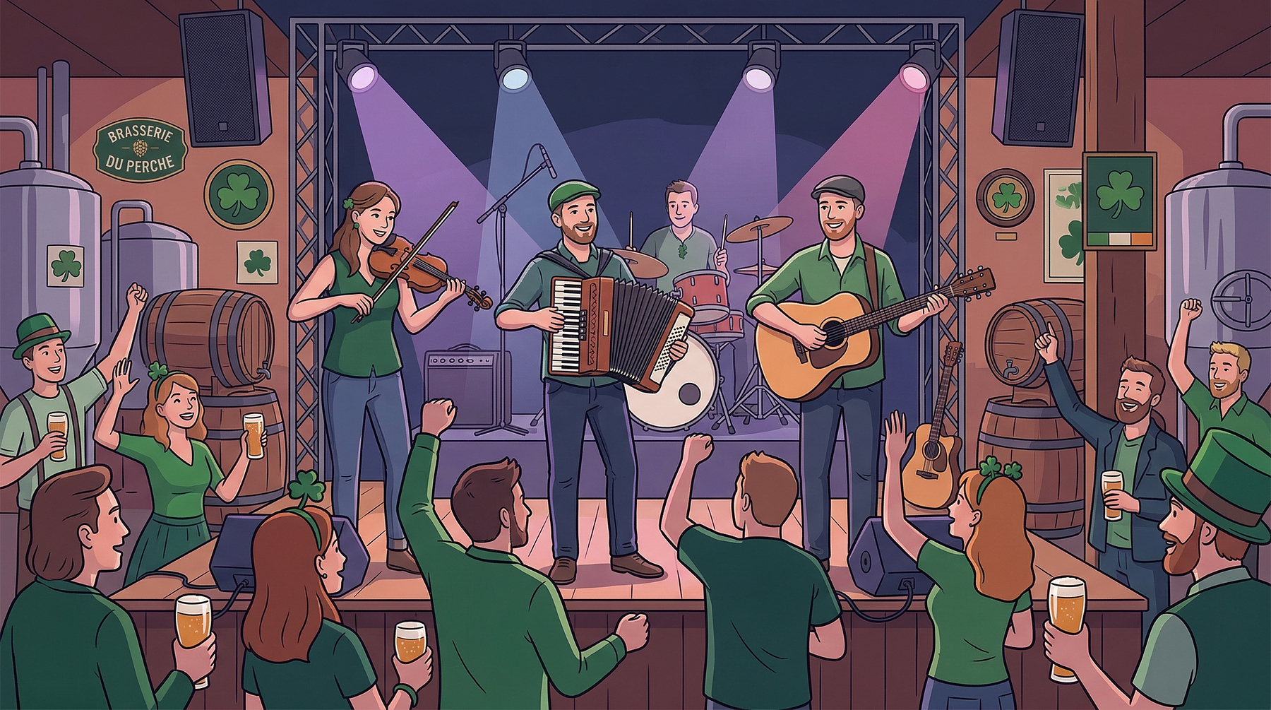 Saint Patrick à la Brasserie du Perche avec O’Bangor’s Bangers