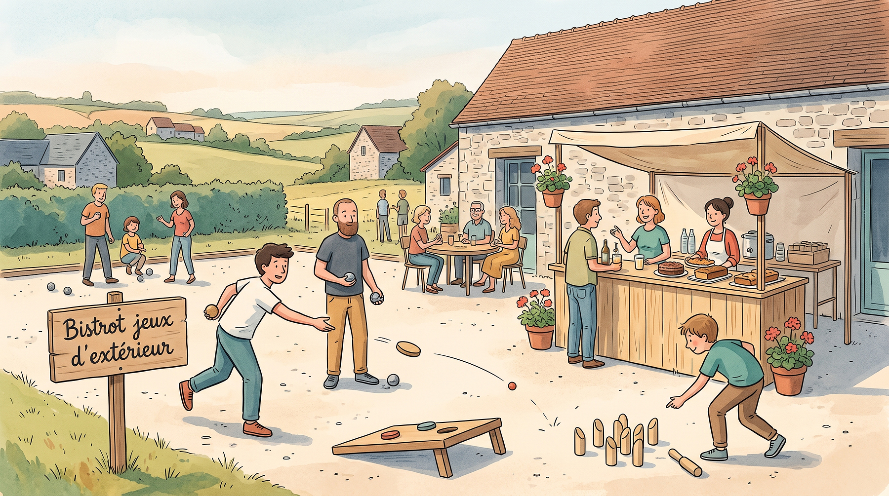 Bistrot jeux d'extérieur