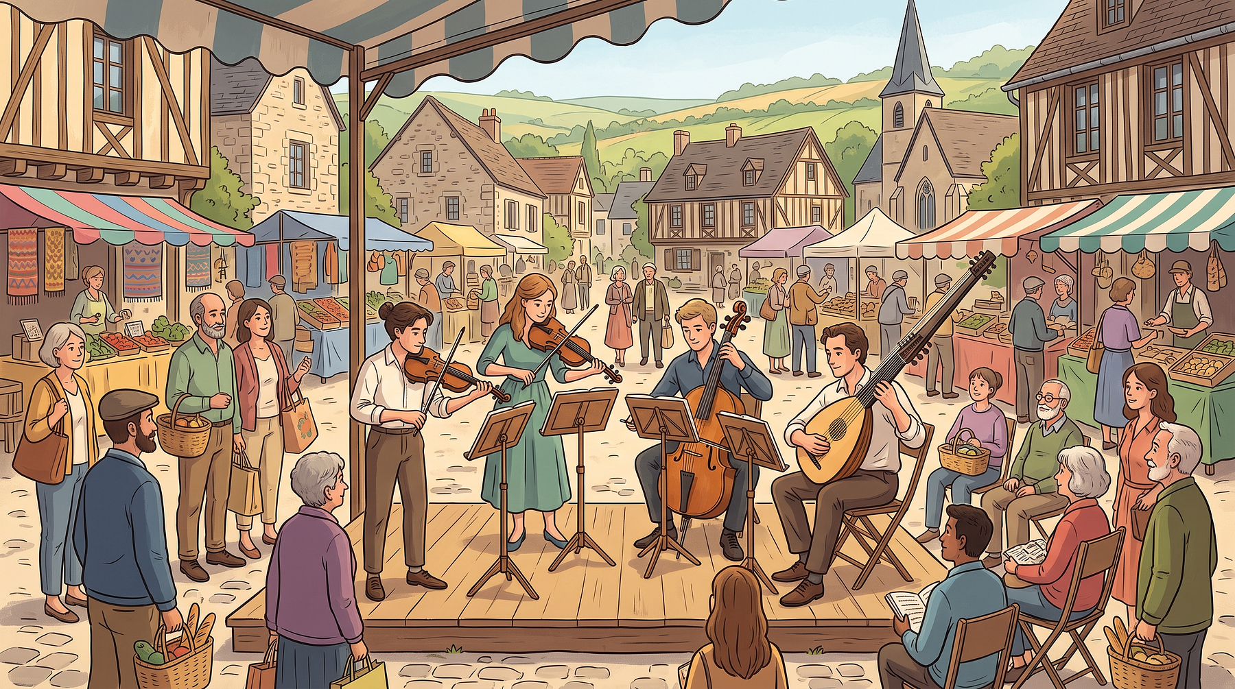 Concert Ô Marché - La tarte à Timbre