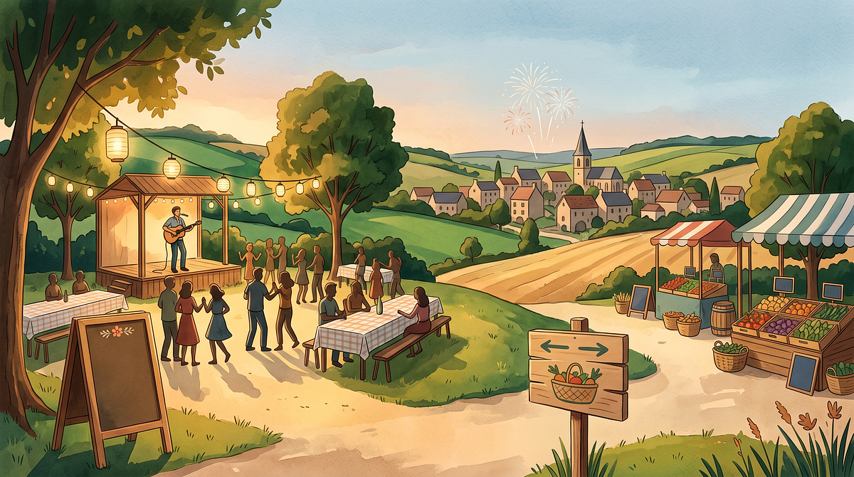 Dernière Guinguette à Nogent, feu d'artifice et Village estival
