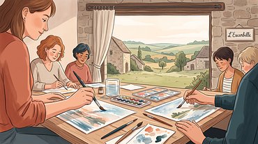 Atelier aquarelle : ciels, lumière et eau