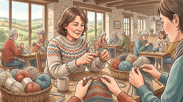Atelier tricot avec Fabienne