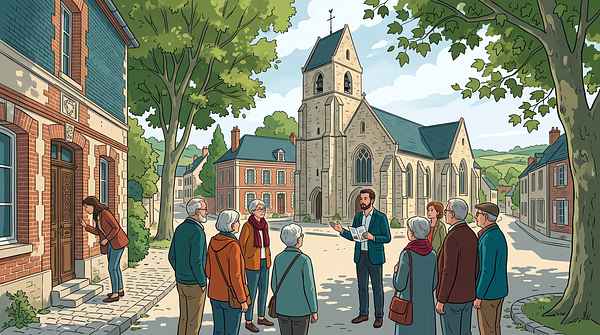 Visite du bourg de Lavaré