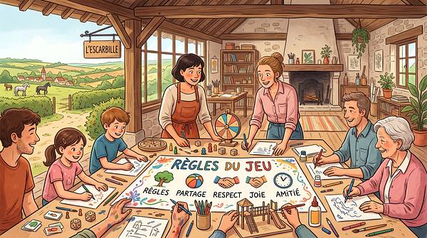 Création des règles d'usage et décoration de l'aire de jeu