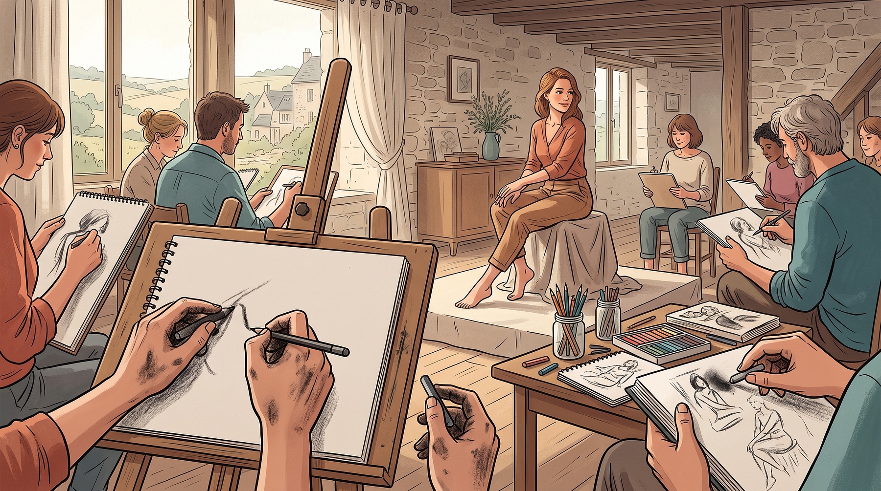 Atelier dessin modèle vivant - Posons et dessinons ensemble !