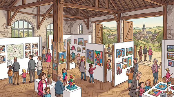 Exposition des élèves de Bellême au Festival l'Art à La Perrière