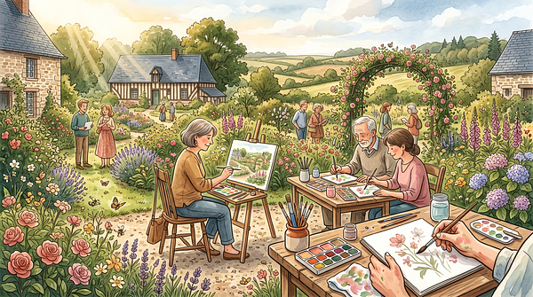 Aquarelle au jardin