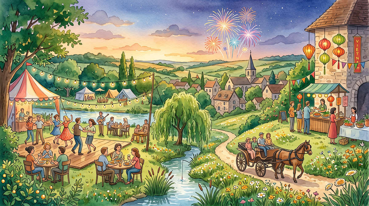 Feux d'artifice, guinguette et saveurs vietnamiennes
