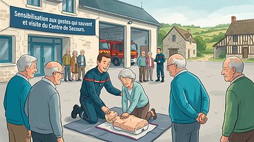 Sensibilisation aux gestes qui sauvent et visite du Centre de Secours