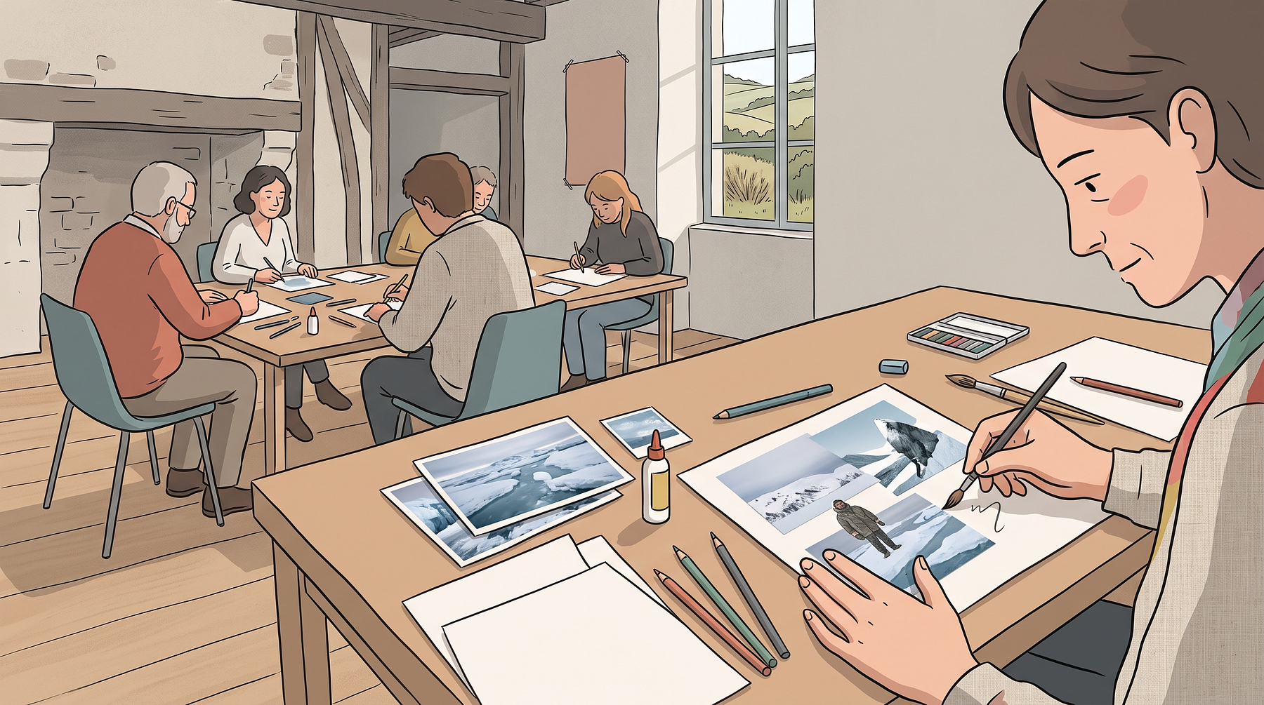 Atelier collage et dessin : Silence & Circulation