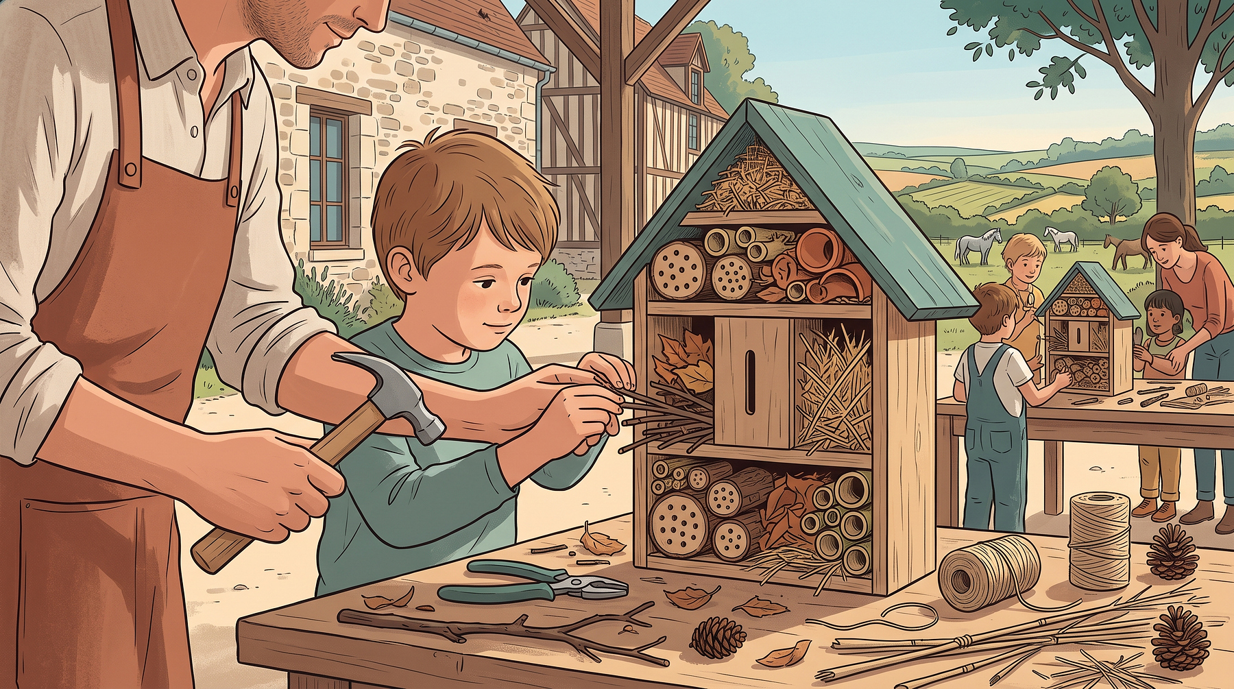 Fabrication d'un refuge à insectes