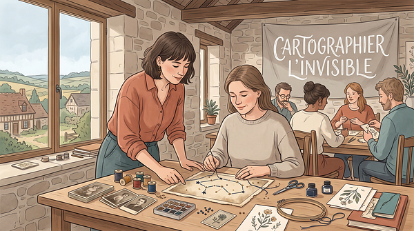 Collage-Broderie : Cartographier l'invisible