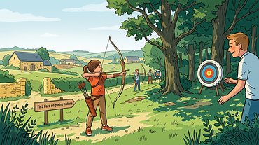 Tir à l'arc en pleine nature