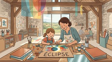 Atelier collage Eclipse : la couleur de la lumière