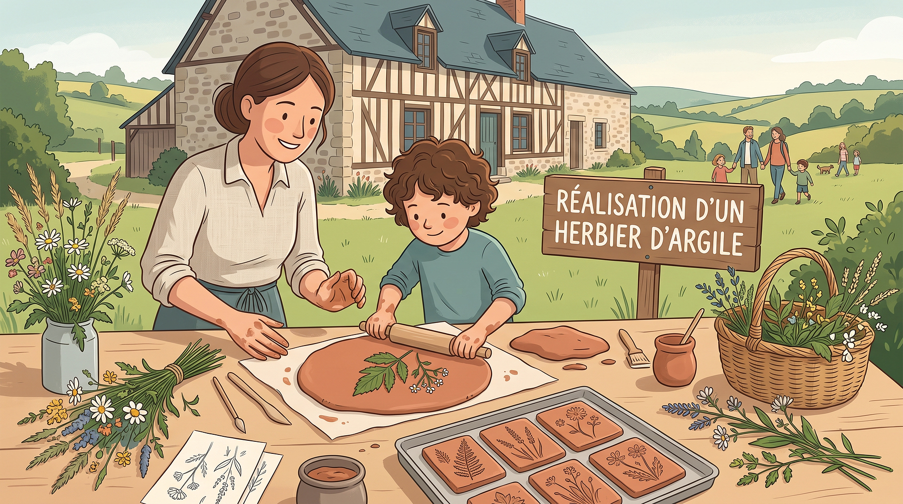Réalisation d’un herbier d'argile