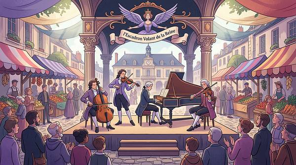 Concert Ô Marché avec l'Escadron Volant de la Reine