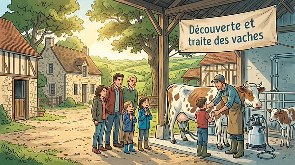 Découverte et traite des vaches