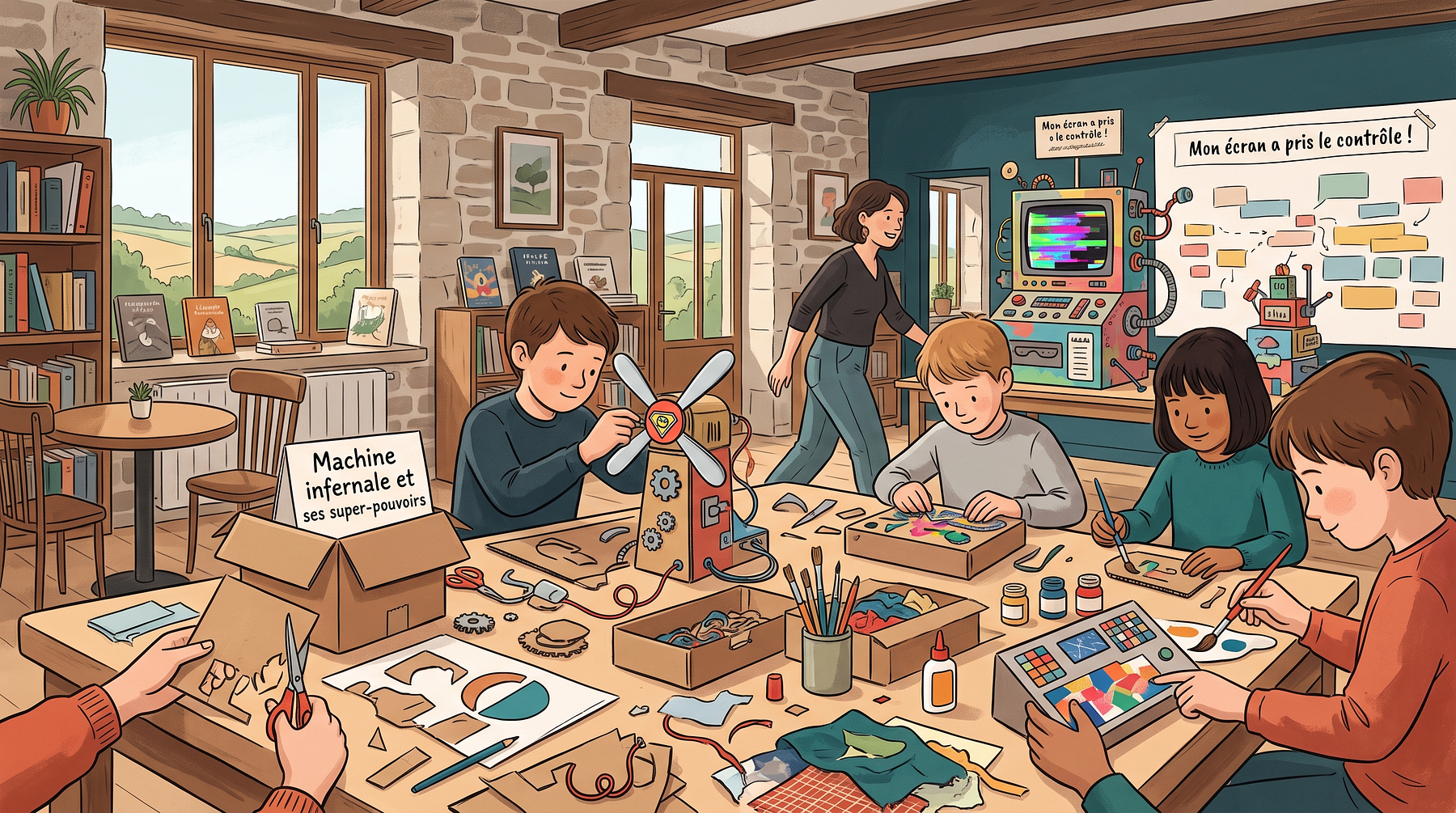 Atelier création carton / collage pour enfants